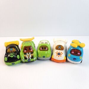 Vtech Go Go Smart Wheels Cars Lot Of 5 Airplane Helicopter Convertible Race Car